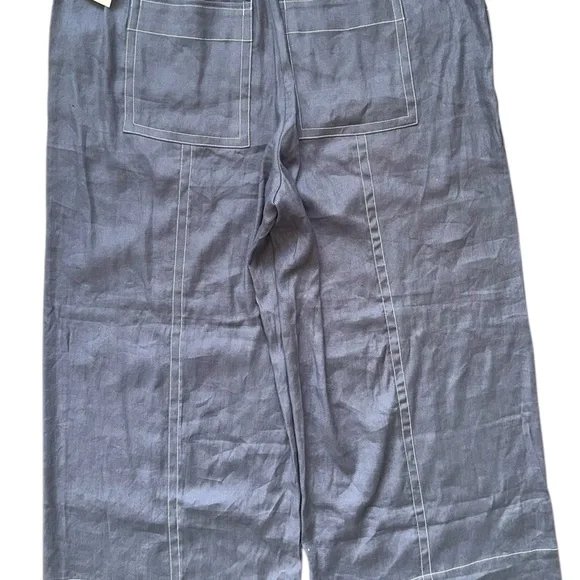 NEW Anthropologie Maeve Tie Waist Wide Leg Casual Breezy Linen Blend Pants XL - Picture 7 of 11